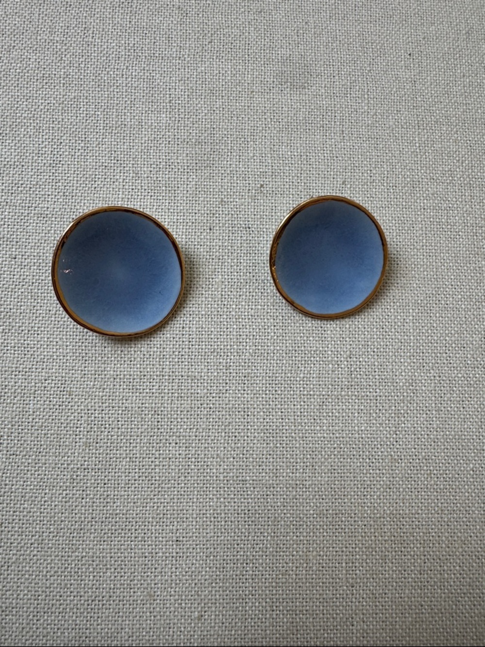 Noonday Collection Blue Round Enamel Stud Earrings